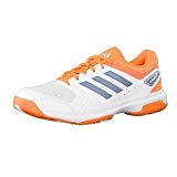 adidas Essence W, Chaussures de Handball Femme, Blanc/Gris/Orange, 38 EU