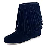 AgeeMi Shoes Femmes Bottines Compensées Poids Léger Boot Gland Daim Slouchy Hiver Bottines