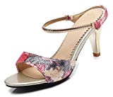 Aisun Femme Sexy Multicolore Kitten-Heel Bout Ouvert Pin Up Mules