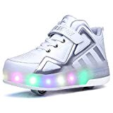 Aizeroth-UK LED Lumières Clignotant Couleur Changeant Chaussures à roulettes Multisports Outdoor 7 Couleurs LED Colorés Gymnastique Sneakers avec Rouleau de ...