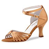 Anna Kern Femmes Chaussures de Danse 526-60 - Satin Bronze - 6 cm