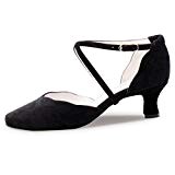 Anna Kern Femmes Chaussures de Danse 572-50 - Suède Noir - 5 cm