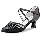 Anna Kern Femmes Chaussures de Danse 624-50 - Cuir Noir - 5 cm