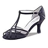 Anna Kern Femmes Chaussures de Danse 640-60 - Satin Noir - 6 cm