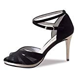 Anna Kern Femmes Chaussures de Danse 910-80 - Suède Noir - 8 cm