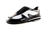 Bowlio Pro Series Storm - Chaussures de bowling en cuir noir et blanc - Adulte et enfant
