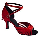 BYLE Sangle de Cheville Sandales en Cuir Chaussures de Danse Modern'Jazz Samba Adultes d'été Chaussures de Danse Latine Chaussures Chaussures ...