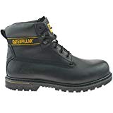 Caterpillar Mens Holton SB Wide Fit Leather Safety Steel Toe Cap 6” Work Boots -Black-UK 14 (EU 48)