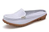 CCZZ Chaussures Plates Cuir Mocassin pour Femmes, Pantoufles de Flats Confortables Loafers Bateau Chaussures