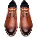 Chaussure Oxford Derby Soulier Homme - Chaussure Faux Cuir Homme, Parfaites pour Un Usage Quotidien, Confortable de Chaussure Plate Homme, ...