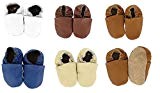 Chaussures premiers pas / Chaussons Bébé en cuir doux HOBEA-Germany - unicolore , différentes couleurs