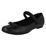 Clarks Kimberly Sky BL - style de Mary-Jane de la jeune fille School Shoe en noir Black Leather 3 H