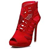 DecoStain Women's Fashion Peep Toe Stiletto Ladies High Heel Sandals Shoes Size