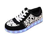 DELEY Unisexe Femmes Hommes Colorful Light Up Chaussures Mode Sport LED Lumineux Clignotant Sneakers
