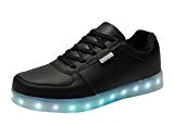 DELEY Unisexe Hommes Femmes 7 Couleurs Lumineux LED Sneakers USB Charge Clignotant Chaussures