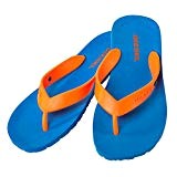 Diesel Sandales de plage pour hommes, tongs, pantoufles, Plaja Splish - Bleu / Orange