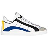 Dsquared2 Chaussures Baskets Sneakers Homme en Cuir 551 Blanc