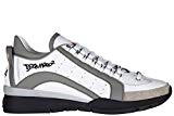 Dsquared2 Chaussures Baskets Sneakers Homme en Cuir 551 Blanc