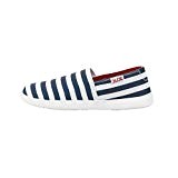 Dude Shoes Women's Capri E-Bands Stretch Blue Stripe Slip On