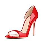 EDEFS - Escarpins Femmes - Peep Toe Sandales - Talon Haut Aiguille - 120mm Stiletto - High Heels Chaussures