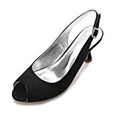 Elegant high shoes Mariage des Femmes T17061-17 Ivoire Satin Peep Toe Bridal Demoiselle D'Honneur Jane Style Chaussures à Talons Bas ...