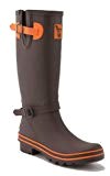 Evercreatures Ladies Ankle Wellies Brown With Terracotta Edging - Various Sizes