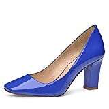 Evita Shoes Fabiana Escarpins Femme Cuir Verni Bleu Royal 34