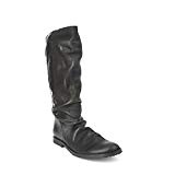 Felmini - Chaussures Femme - Tomber en amour avec Clash 9072 - Bottes Hautes Classiques - Genuine Cuir - Noir
