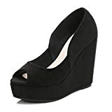 Femmes Chaussures Compensées Sandales XXYY-814 Poisson Bouche Style Super Talons Bout Ouvert Sangle De Cheville,KJJDE