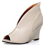 Femmes Sandales Peep-Toe Poisson Bouche Chaussures Bureau Carrière Robe Comfort Casual Wedge Bottes Cool High Heels Gladiateur Sandales