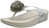 FitFlop Flowerball Leather Toe-Post, Sandales Bout Ouvert Femme, Noir, 36 EU