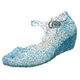 GenialES Sandale Ballerines Bleu pour Enfant Petite Fille Déguisement Princesse Chaussures EU28-EU33