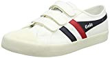 Gola Coaster Velcro Off White/Navy/Red, Baskets Homme