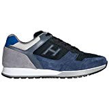 Hogan Chaussures Baskets Sneakers Homme en Daim h321 blu