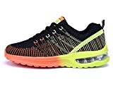 Homme Chaussures de Running Sport Basket Respirante Travail Trail Sneakers Noir Orange 41