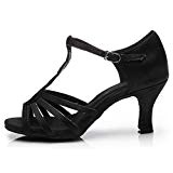 HROYL Chaussures de Danse Pour Femmes/Chaussures de Danse Latine Satin Ballroom Modèle 230