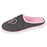 Isotoner Chaussons Mules Femme Broderie Chat