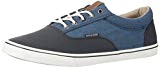 Jack & Jones Jfwvision Washed Canvas Suede Mix Navy, Sneakers Basses Homme