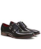 Jeffery West Hommes Leather Double Monk Blood Hunger Shoes Espresso