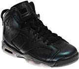 Jordan Nike Kids Air 6 Retro As BG Black/Black White Basketball Shoe 4 Kids US
