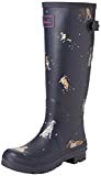 Joules Welly Print, Bottes de Pluie Femme, French Navy Dogs in Leaves