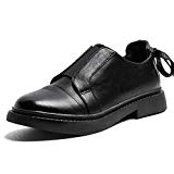 JRenok Chaussures de Ville Femme Confortable Mocassins a Enfiler Cuir Sneakers Casual Mode Marcher Derbies Plateforme 35-39