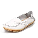 JRenok Mocassins Femme Loisir Confort Chaussures Plates Loafers en Cuir Souple Couleurs Riches Casual Respirant 34-44