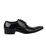 Kdopa Chaussures à Lacets Homme Noir Verni