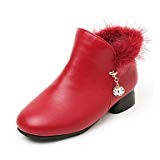 kekafu Chaussures filles Automne Hiver PU Microfibre synthétique doublure peluches Bottes Mode Bootie Bottes Bottines / Boots Rivet de rouge ...