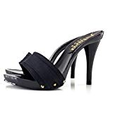 kiara shoes Chaussure Noir Talon 12 -KM7501