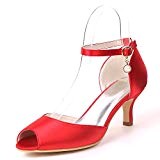L@YC Femmes Chaussures de Mariage Perle Pendentif Talons Bas Taille Partie Chaussures Demoiselle D'honneur Plate-Forme/Peep Toe