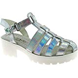 Lelli Kelly LK7477 (AH01) Silver Vivian Closed Toe Sandals-31 (UK 12.5)