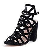 Lh$yu Sandales Femme　Womens Open Toe Pointed Toe Chaussures Faux Suede High Heels Pompes Gladiator Sandal Strappy Party Wedding Banquet Haute ...