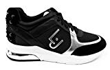 LIU JO Sneakers B18021T2039/10602 running miranda con logo zeppa 50 colore bianco in camoscio nylon, nuova collezione primavera estate 2018